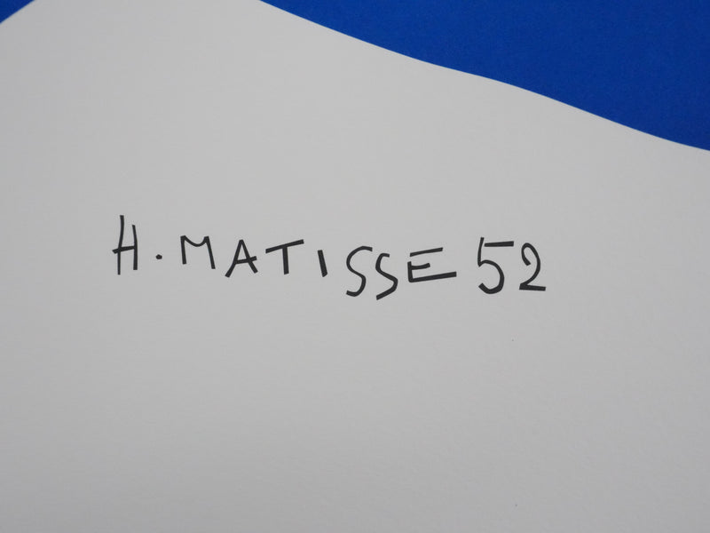 Henri MATISSE : Nu bleu V, Lithographie signée