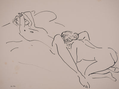 Albert MARQUET : Plaisir féminin, Lithographie originale signée