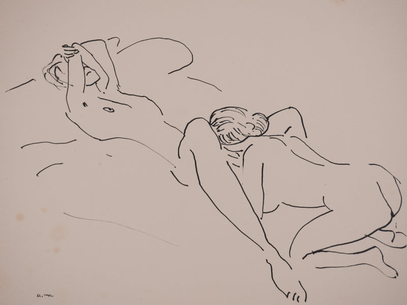 Albert MARQUET : Plaisir féminin, Lithographie originale signée