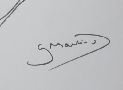 Gilles MARTINET : La branche noire, Autographe et dessin original signé
