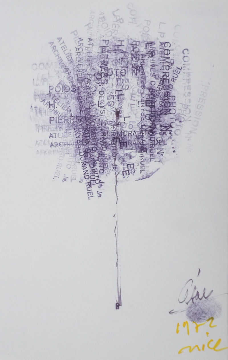 CESAR : Arborescence violette, Dessin original signé