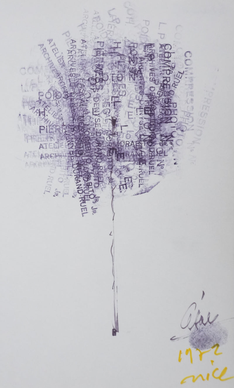 CESAR : Arborescence violette, Dessin original signé