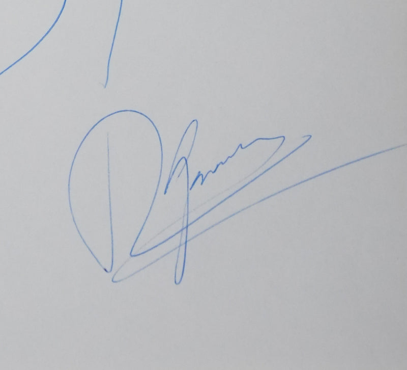Roger GARAUDY : Arborescence bleue, Autographe et dessin original signé
