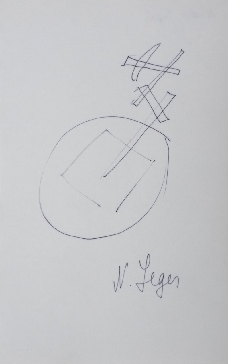 Nadia LEGER : Composition géométrique, Dessin original signé