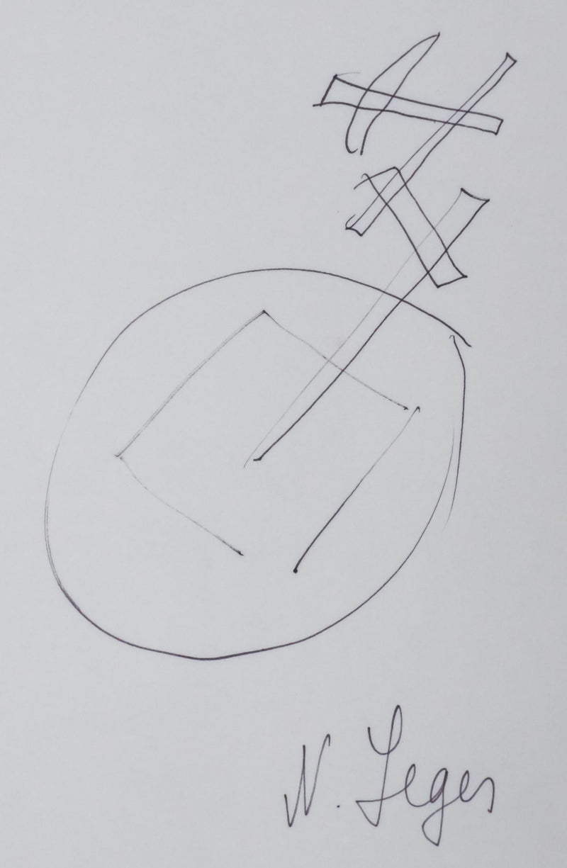 Nadia LEGER : Composition géométrique, Dessin original signé