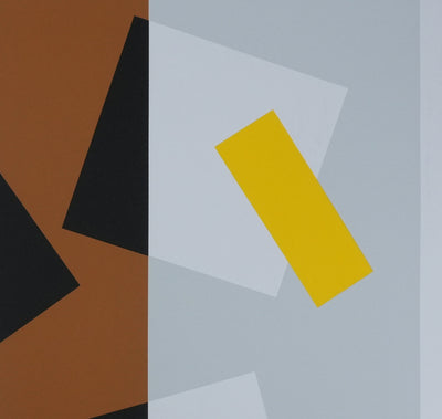 Joel FROMENT : Composition à la ligne dorée, Sérigraphie originale signée