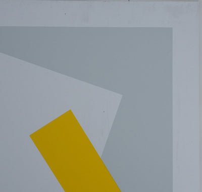 Joel FROMENT : Composition à la ligne dorée, Sérigraphie originale signée