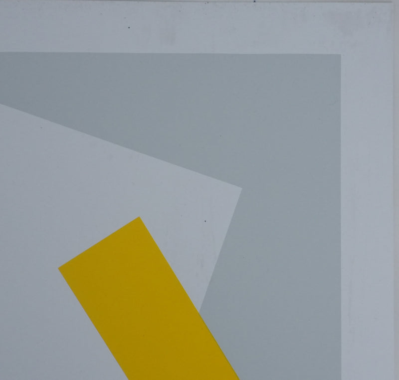 Joel FROMENT : Composition à la ligne dorée, Sérigraphie originale signée