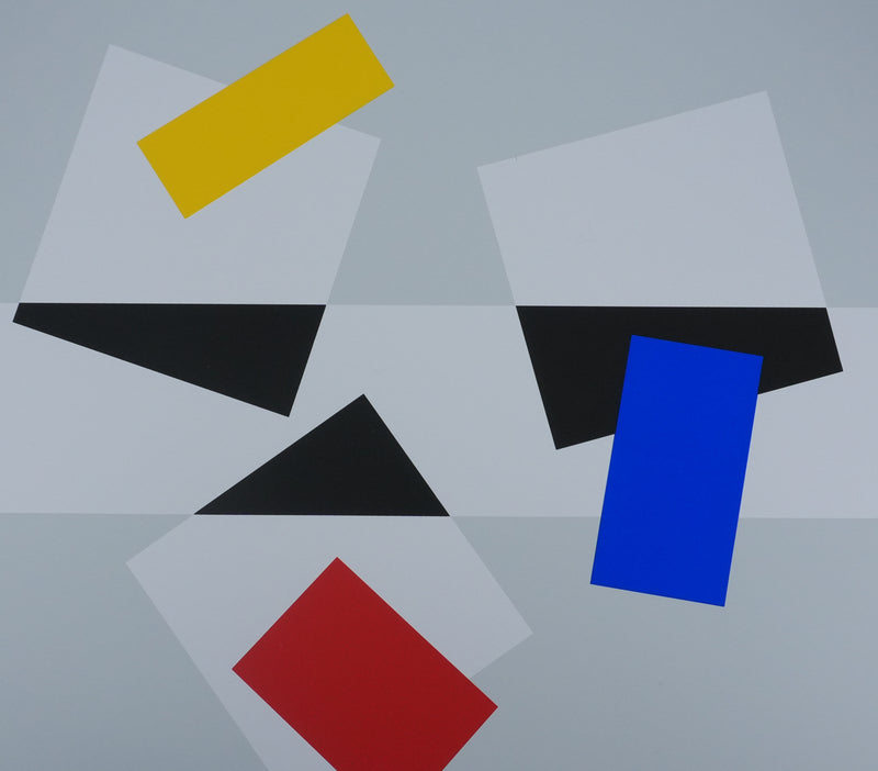Joel FROMENT : Composition colorée, Sérigraphie originale signée