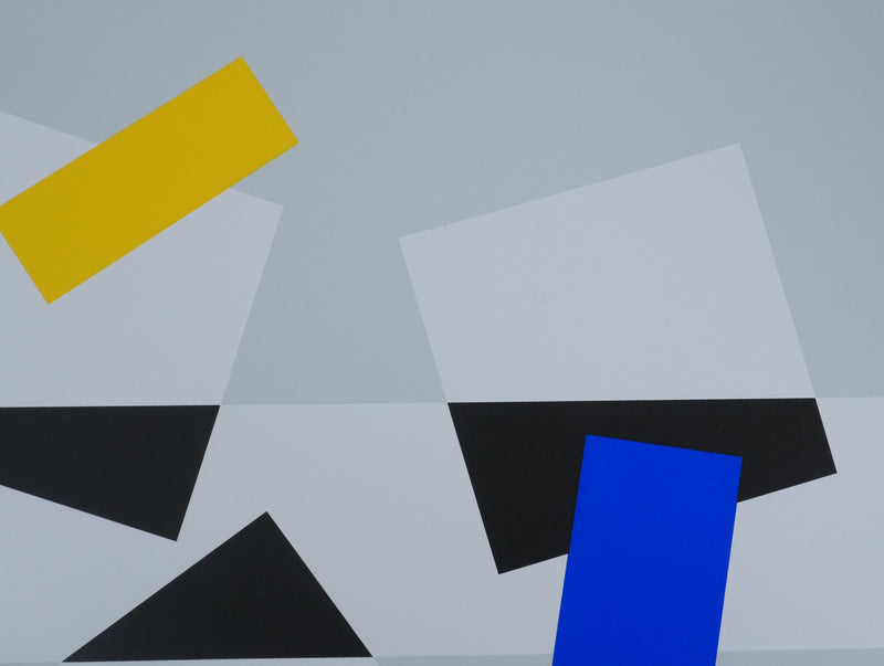 Joel FROMENT : Composition colorée, Sérigraphie originale signée