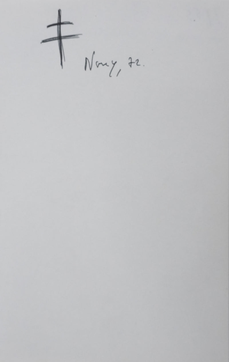 Jean Jacques SERVAN SCHREIBER : La croix, Autographe et dessin original signé