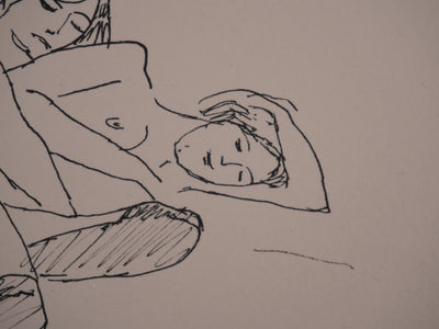 Albert MARQUET : Le câlin, Lithographie originale signée