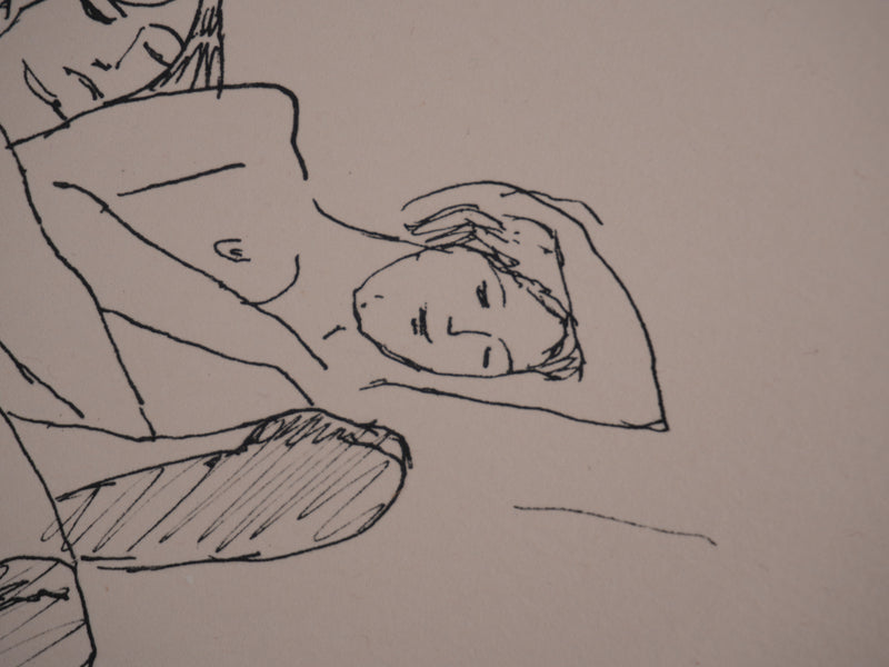 Albert MARQUET : Le câlin, Lithographie originale signée