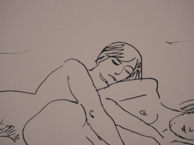Albert MARQUET : Le câlin, Lithographie originale signée