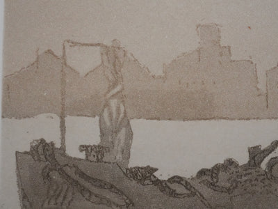 Zoran MUSIC : Venise, Canal de la Giudecca, Gravure originale