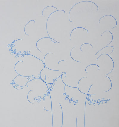 Mathé ALTERY : Les feuilles volantes, Autographe et dessin original signé