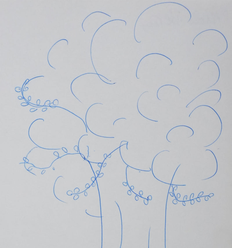 Mathé ALTERY : Les feuilles volantes, Autographe et dessin original signé