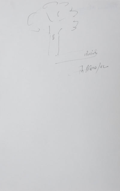 Thomas NAREJAC : L'animal de l'arbre, Autographe et dessin original signé