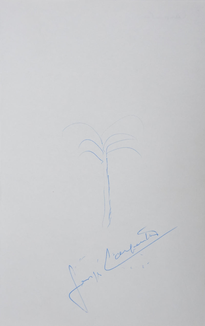 S. CARPENTIER : La jolie plante, Autographe et dessin original signé
