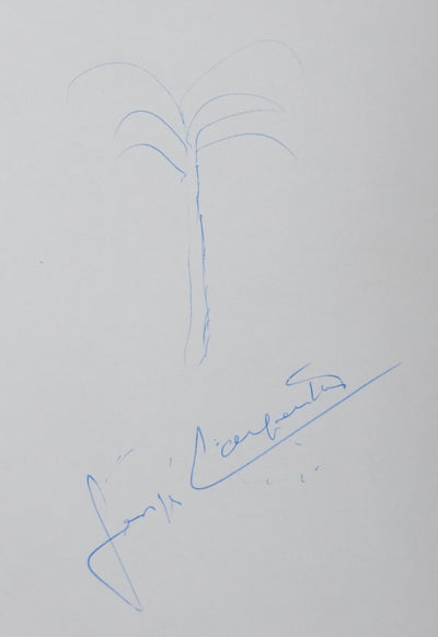 S. CARPENTIER : La jolie plante, Autographe et dessin original signé