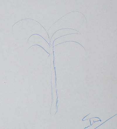 S. CARPENTIER : La jolie plante, Autographe et dessin original signé