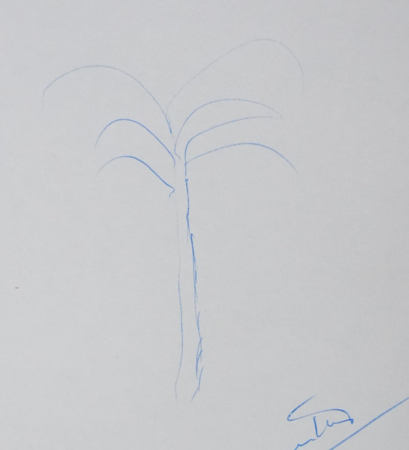 S. CARPENTIER : La jolie plante, Autographe et dessin original signé