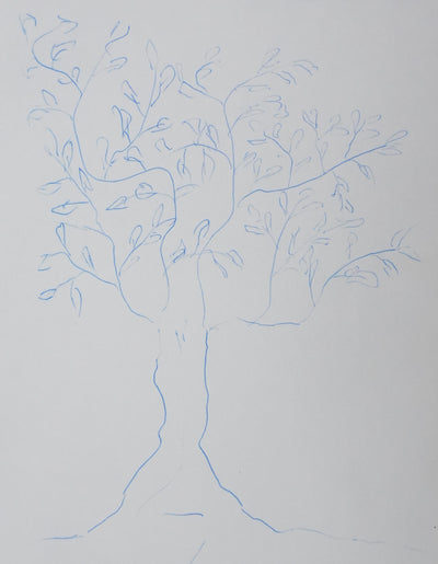 Alain MIMOUN : Les épines bleues, Autographe et dessin original signé