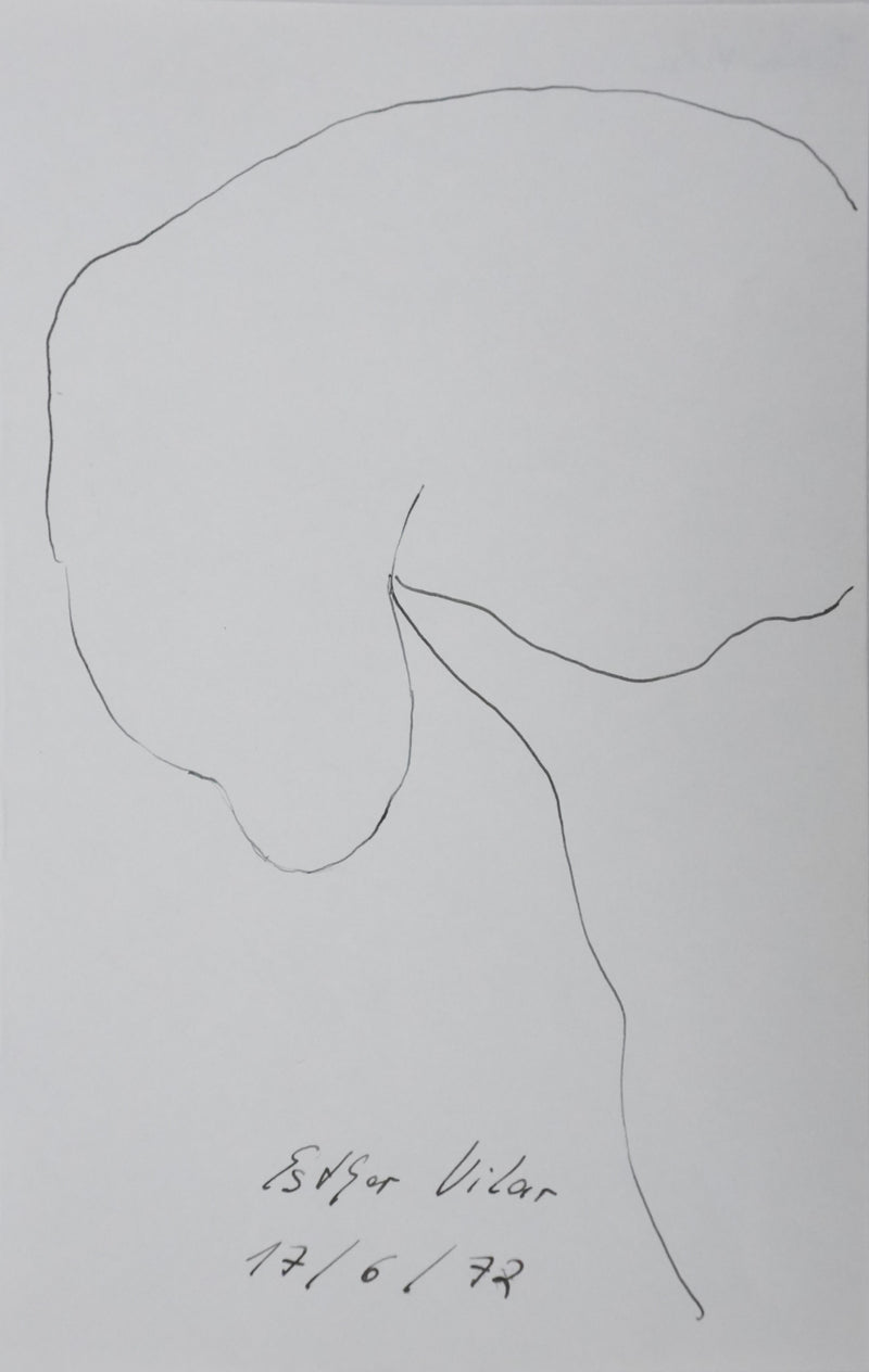 Esther VILAR : Le nuage de feuilles, Autographe et dessin original signé