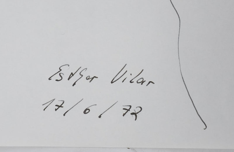 Esther VILAR : Le nuage de feuilles, Autographe et dessin original signé