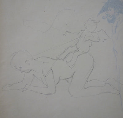 Georges CONRAD : Le petit démon, Dessin original signé