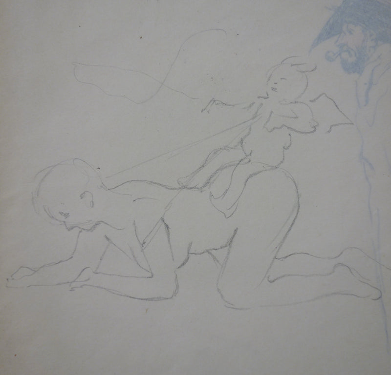 Georges CONRAD : Le petit démon, Dessin original signé