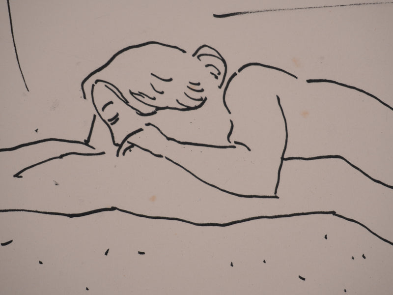 Albert MARQUET : Plaisir intime, Lithographie originale signée