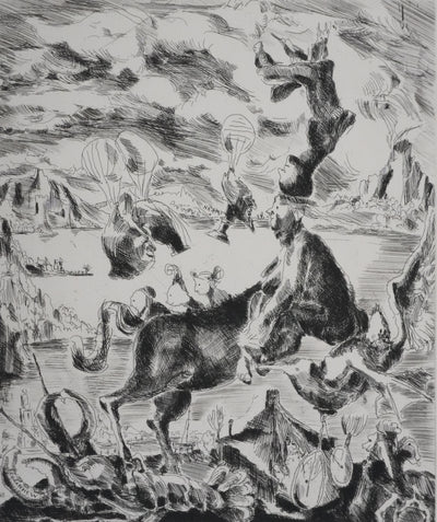 Claude BOGRATCHEW : Notre temps, Gravure originale signée