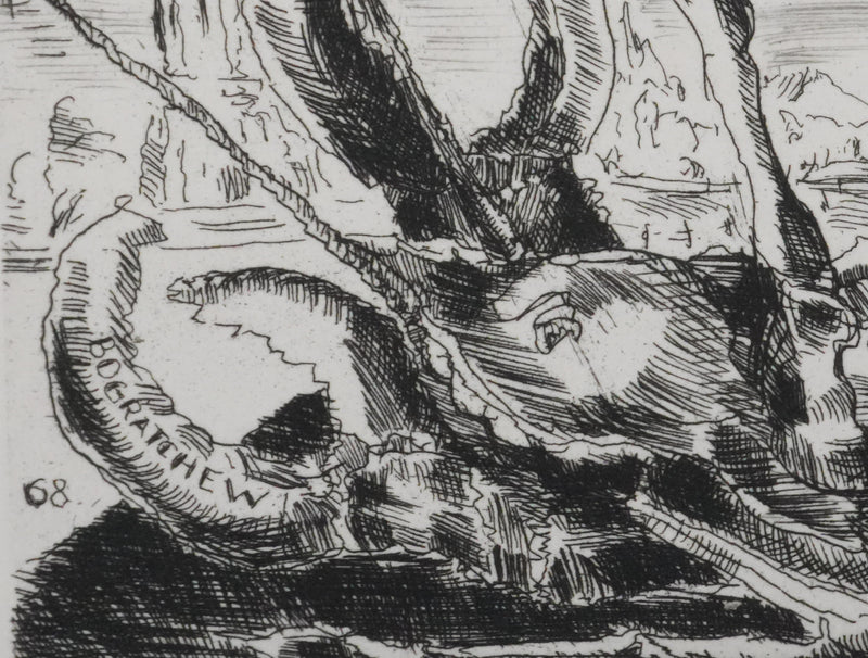 Claude BOGRATCHEW : Notre temps, Gravure originale signée