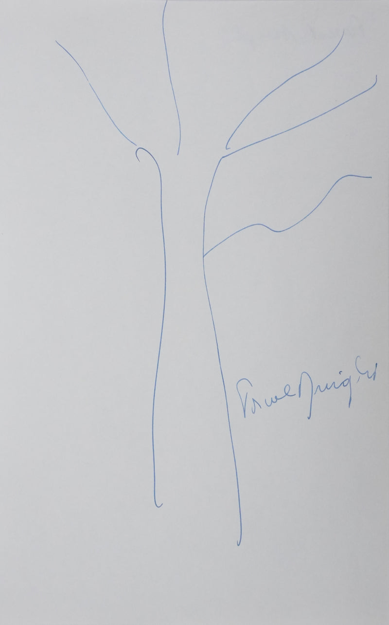 Pascal ARRIGHI : Forme arborescente, Autographe et dessin original signé