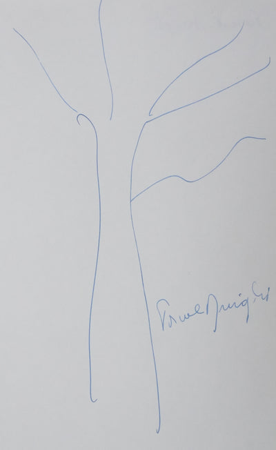 Pascal ARRIGHI : Forme arborescente, Autographe et dessin original signé