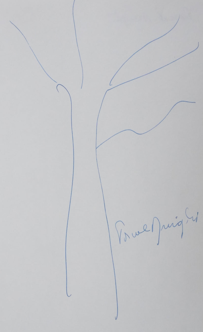 Pascal ARRIGHI : Forme arborescente, Autographe et dessin original signé