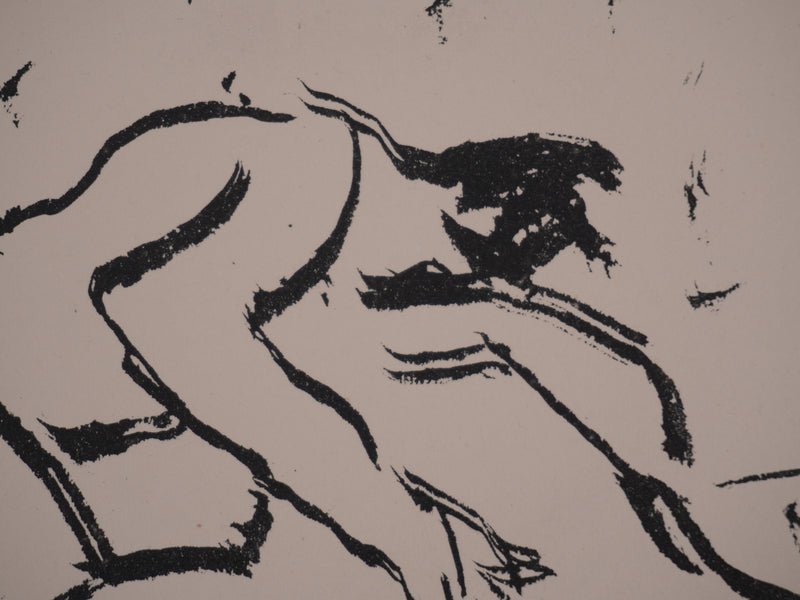 Albert MARQUET : Les amantes sur le lit, Lithographie originale signée