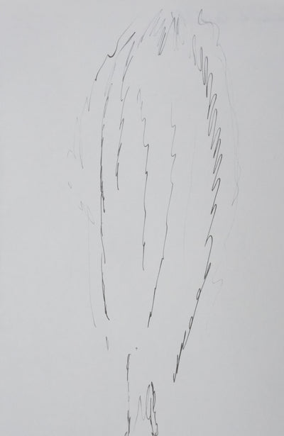 Catherine DE CASTILHO : Le peuplier, Autographe et dessin original signé