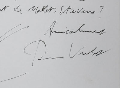 Pierre VERLET : L'arbre noir, Autographe et dessin original signé