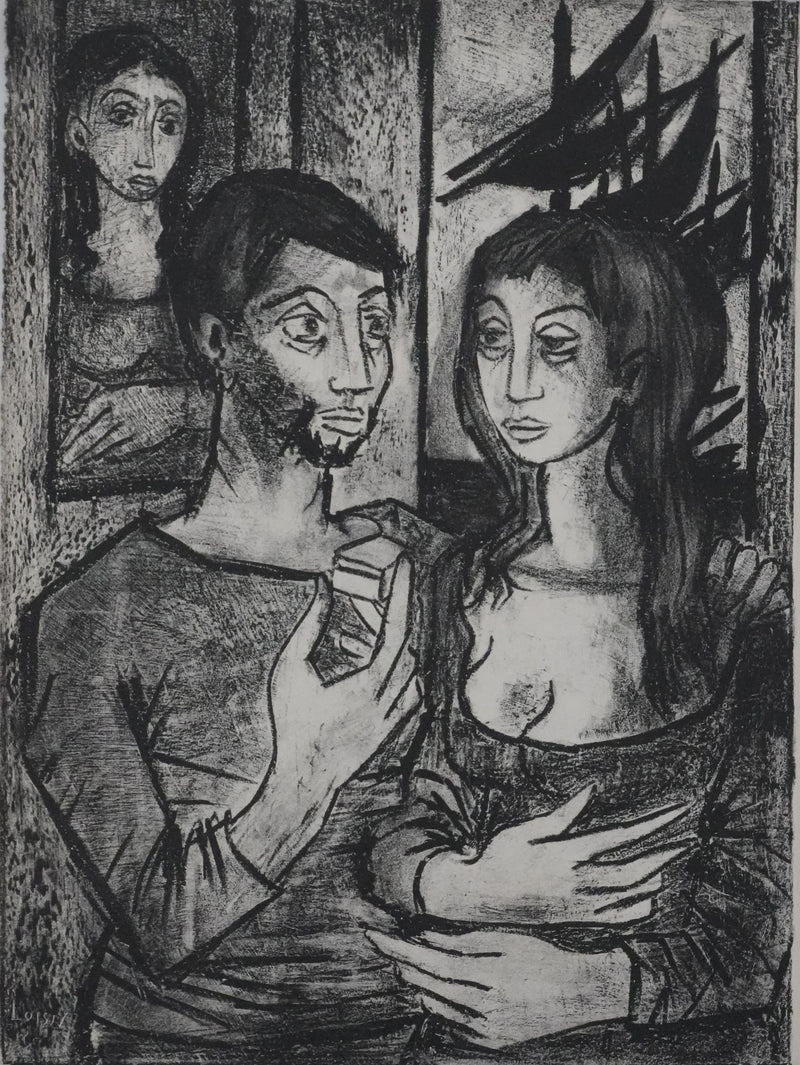 Frédéric LOISEL : Les présents, Lithographie originale signée