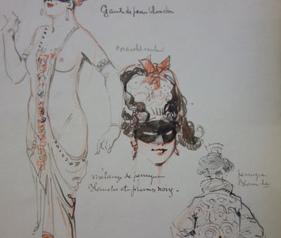 Georges CONRAD : Costume pour le bal masqué, Dessin original signé