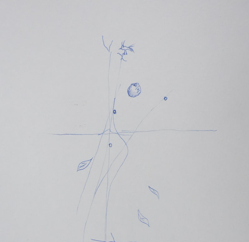 Jean-Pierre VIELFAURE : Composition végétale, Dessin original signé