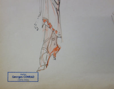 Georges CONRAD : Costume pour le bal masqué, Dessin original signé
