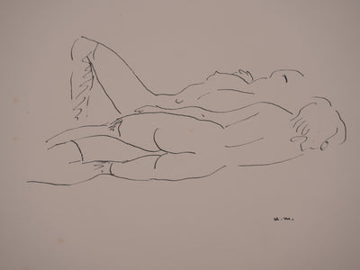 Albert MARQUET : Les amantes endormies, Lithographie originale signée