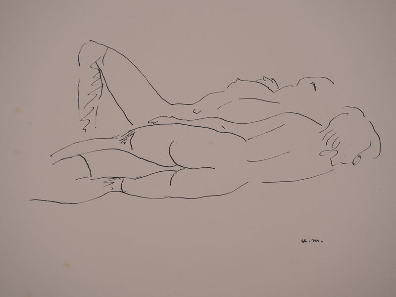 Albert MARQUET : Les amantes endormies, Lithographie originale signée