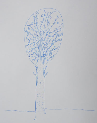 Jacques LACARRIERE : Les branches dans la bulle, Autographe et dessin original signé