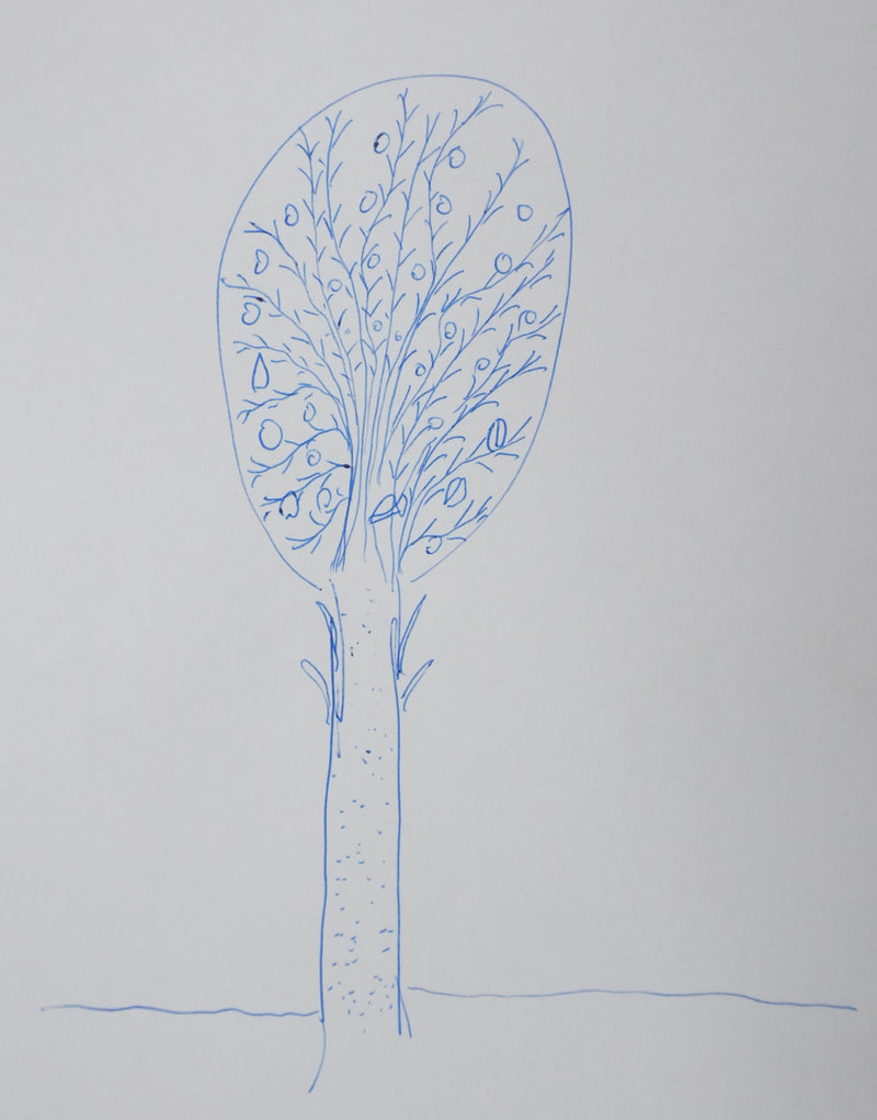 Jacques LACARRIERE : Les branches dans la bulle, Autographe et dessin original signé