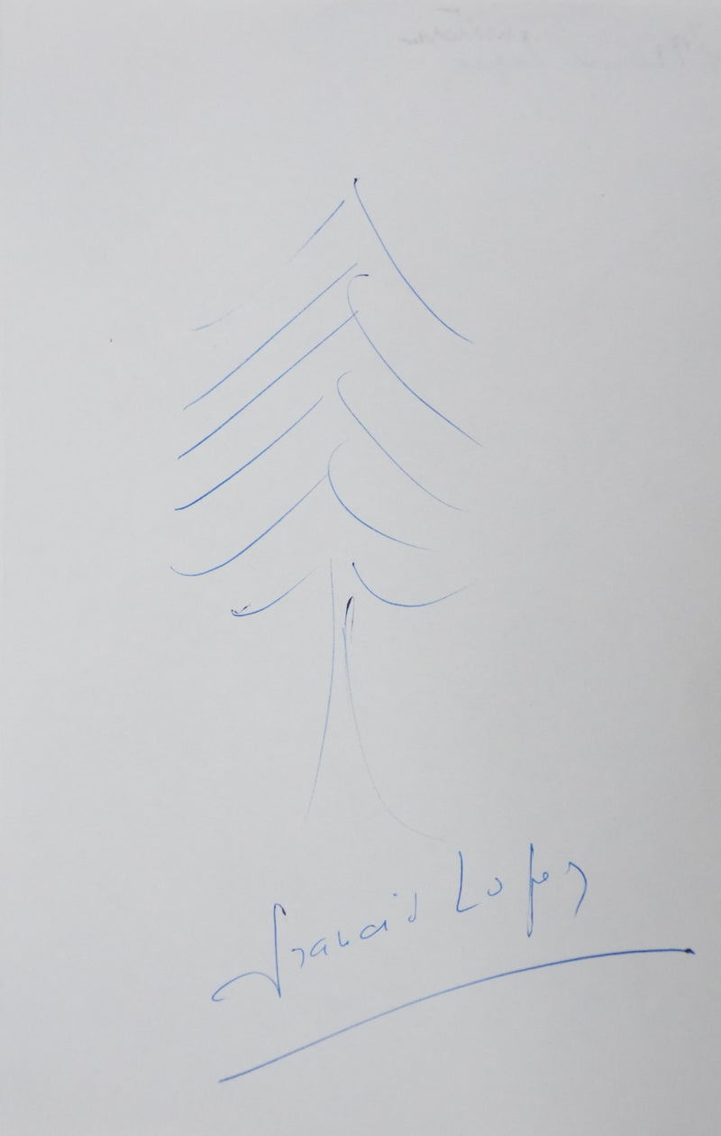 Francis LOPEZ : Les branches musicales, Autographe et dessin original signé
