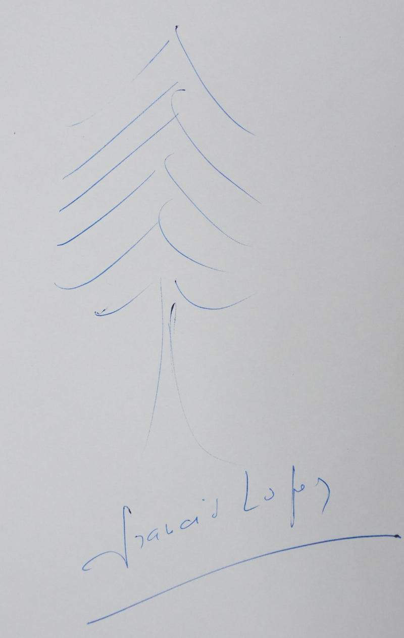 Francis LOPEZ : Les branches musicales, Autographe et dessin original signé